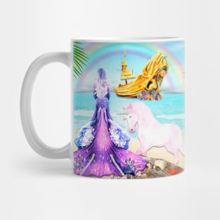 Two Magical Worlds in One. Unicorn and Mermaid Mug